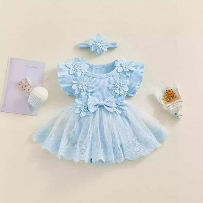 Baby Kurzarm-Strampelkleid