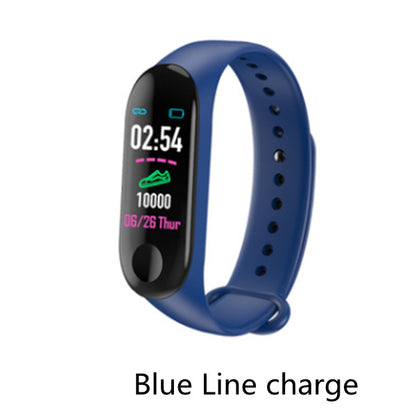 Kompatibel mit Smart-Armband, Herzfrequenz- und Blutdruckmessgerät, Schrittinformationen, Push-Smart-Erinnerung, Farbarmband