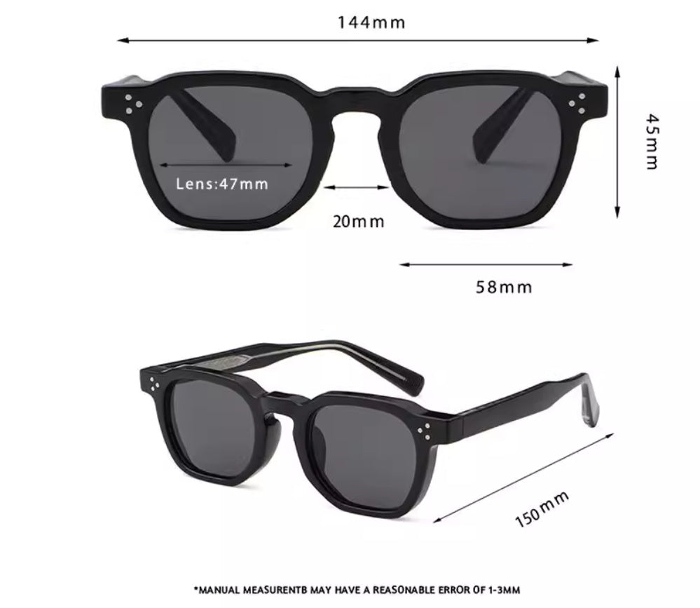 Punk Men Sunglasses Small Frame Square Perso