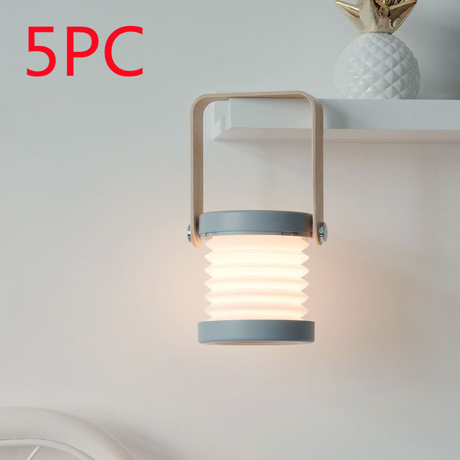 مصباح LED ليلي قابل للطي مع خاصية اللمس وخاصية التعتيم للقراءة، مصباح محمول قابل لإعادة الشحن عبر USB للديكور المنزلي