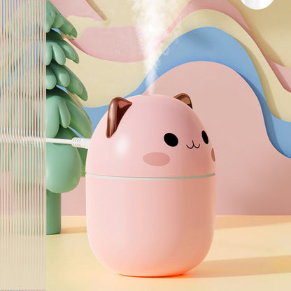 Luftbefeuchter, süße Katze, ultraleiser USB-Luftreiniger für Büro, Haushalt, Schlafzimmer, Auto, Aromatherapie, mit LED-Kühlnebelspray