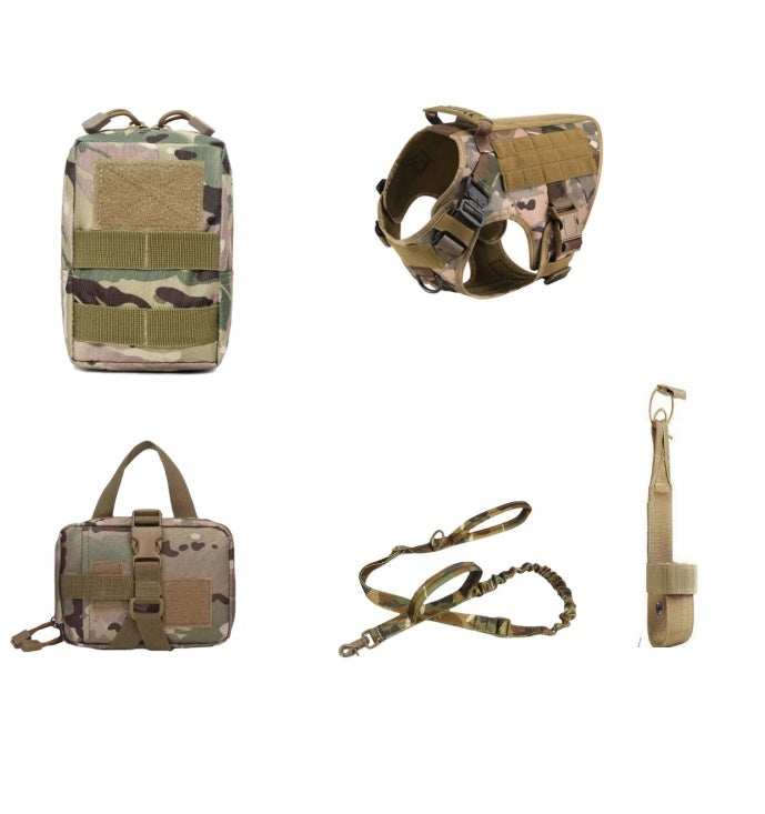 Tactical Dog Harness Pet German Shepherd K9 Training Vest Dog Harness And Leash Set For All Breeds Dogs - X2-Shopping