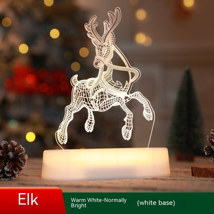 Weihnachtsdekoration 3D-Lampe Acryl LED-Nachtlichter Neujahr Valentinstag Weihnachten Kindergeschenk Weihnachtsschmuck