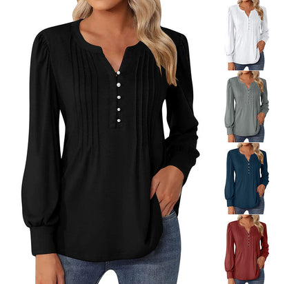 Elegant Loose Women's Top Pleating - X2-Shopping
