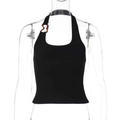 U-neck Halter Spaghetti Straps Vest For Women