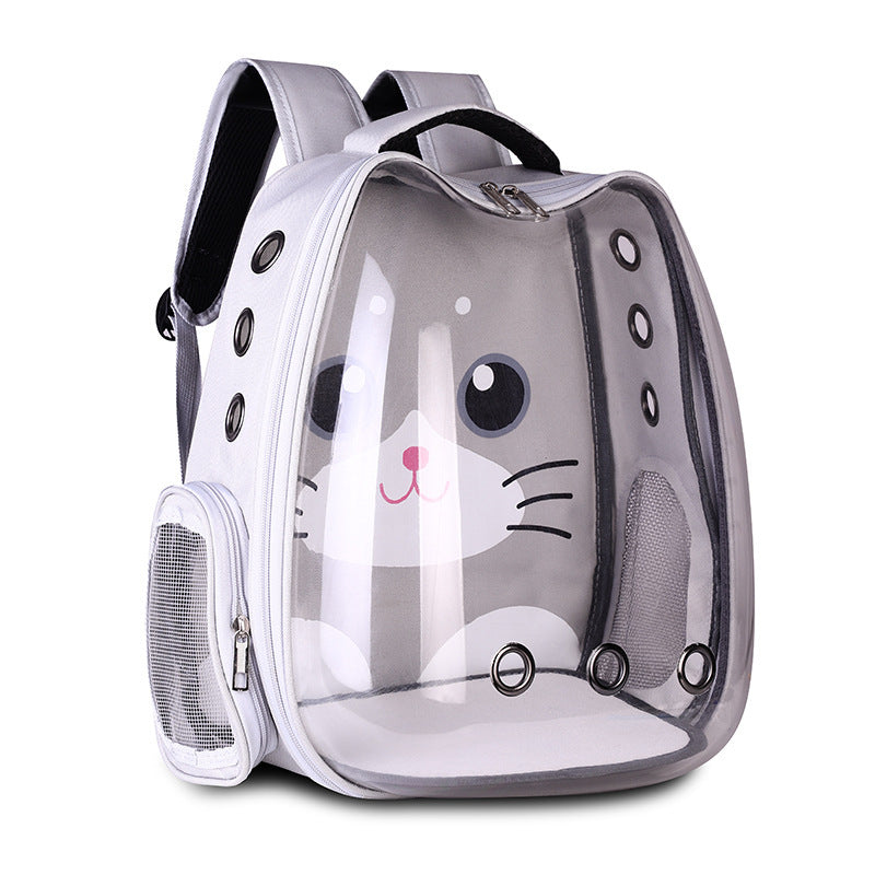 Pet Supplies Pet Backpack Convenient Pet Space Bag Breathable Shoulder Cat Bag Dog Bag - X2-Shopping