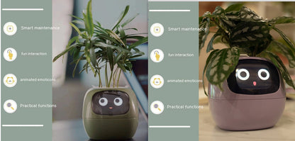Smart Planter – Endloser Spaß – Über 49 ausdrucksstarke Ausdrücke – 7 intelligente Sensoren und KI-Chips machen das Pflanzenaufziehen einfach und unterhaltsam
