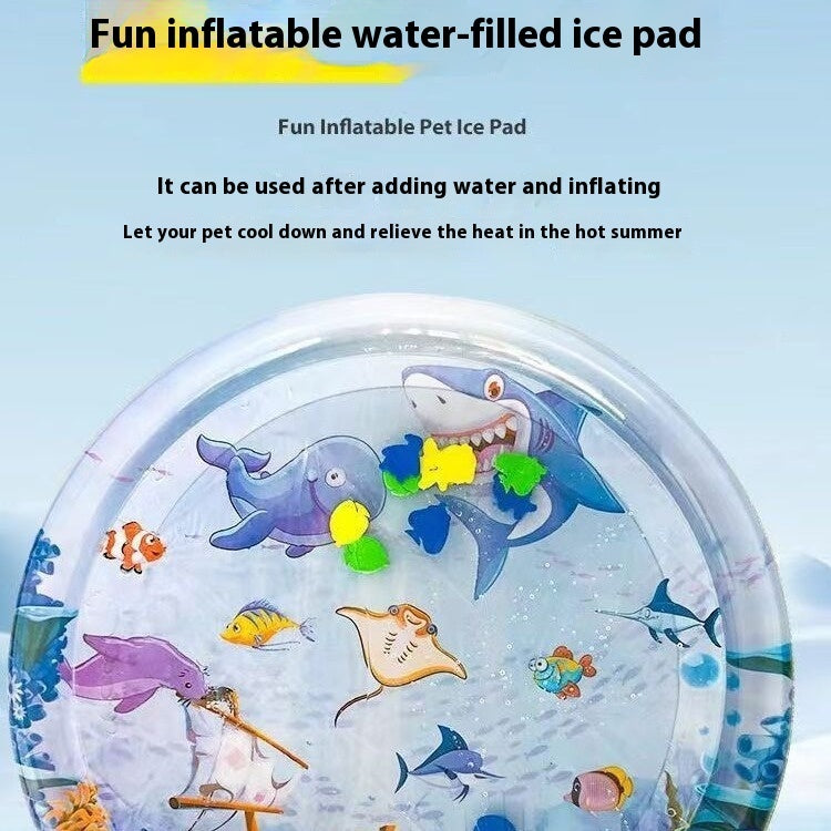 Summer Cooling Pet Water Bed Cushion Ice Pad Dog Sleeping Square Mat For Puppy Dogs Cats Pet Kennel Cool Cold - X2-Shopping