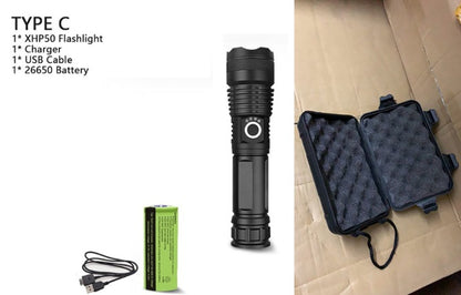 XHP70.2 Leistungsstarke USB-LED-Taschenlampe