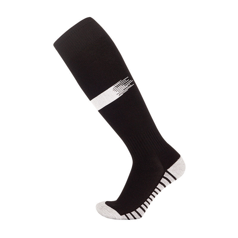 Lange, verdickte Fußballsocken für Herren, Handtuchunterseite, Trainingssport
