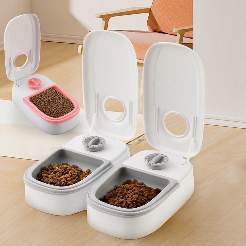 Automatic Pet Feeder Smart Food Dispenser For Cats Dogs Timer Stainless Steel Bowl Auto Dog Cat Pet Feeding Pets Supplies - X2-Shopping
