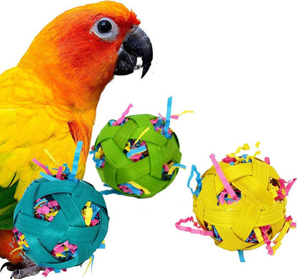 Natural Bamboo Woven Toy Ball Feeding Foraging Toy - X2-Shopping