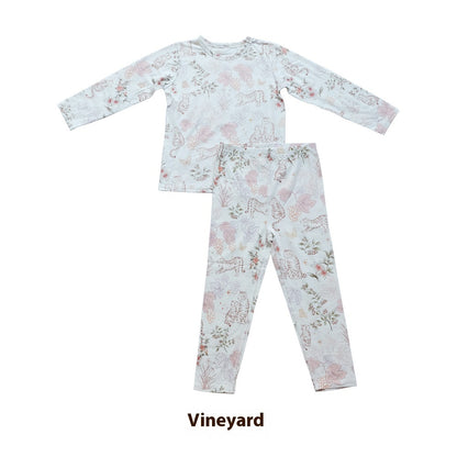 Bamboo Cotton Knitted Parent-child Homewear Clothes Pajamas Suit