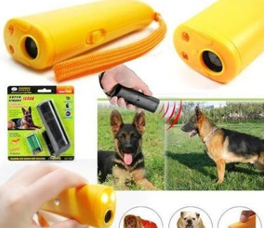 3-in-1 Anti Barking Dog Training Device Ultrasonic Dog Training Repeller  LED Flashlight - X2-Shopping