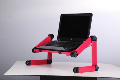 حامل طاولة كمبيوتر محمول بتصميم مريح وقابل للطي وقابل للتعديل، مناسب لأجهزة Ultrabook أو Netbook أو الأجهزة اللوحية مع لوحة ماوس