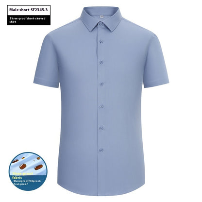 Men's  Short Sleeves Are Waterproof, Oil Resistant And Stain Resistant