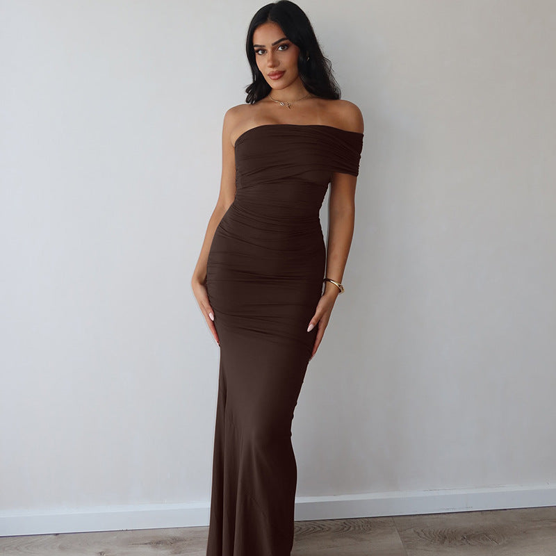 Women's Clothing Backless Slit Slim Fit Dress