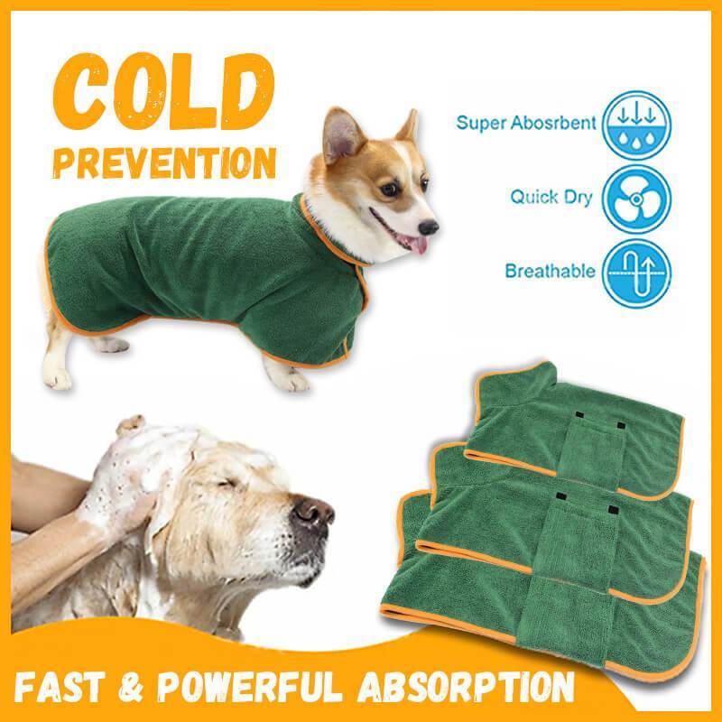 Absorbent Pet Bathrobe With Waist-wrapped Microfiber - X2-Shopping