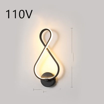 Led wand lampe nordic minimalistischen schlafzimmer nacht lampe