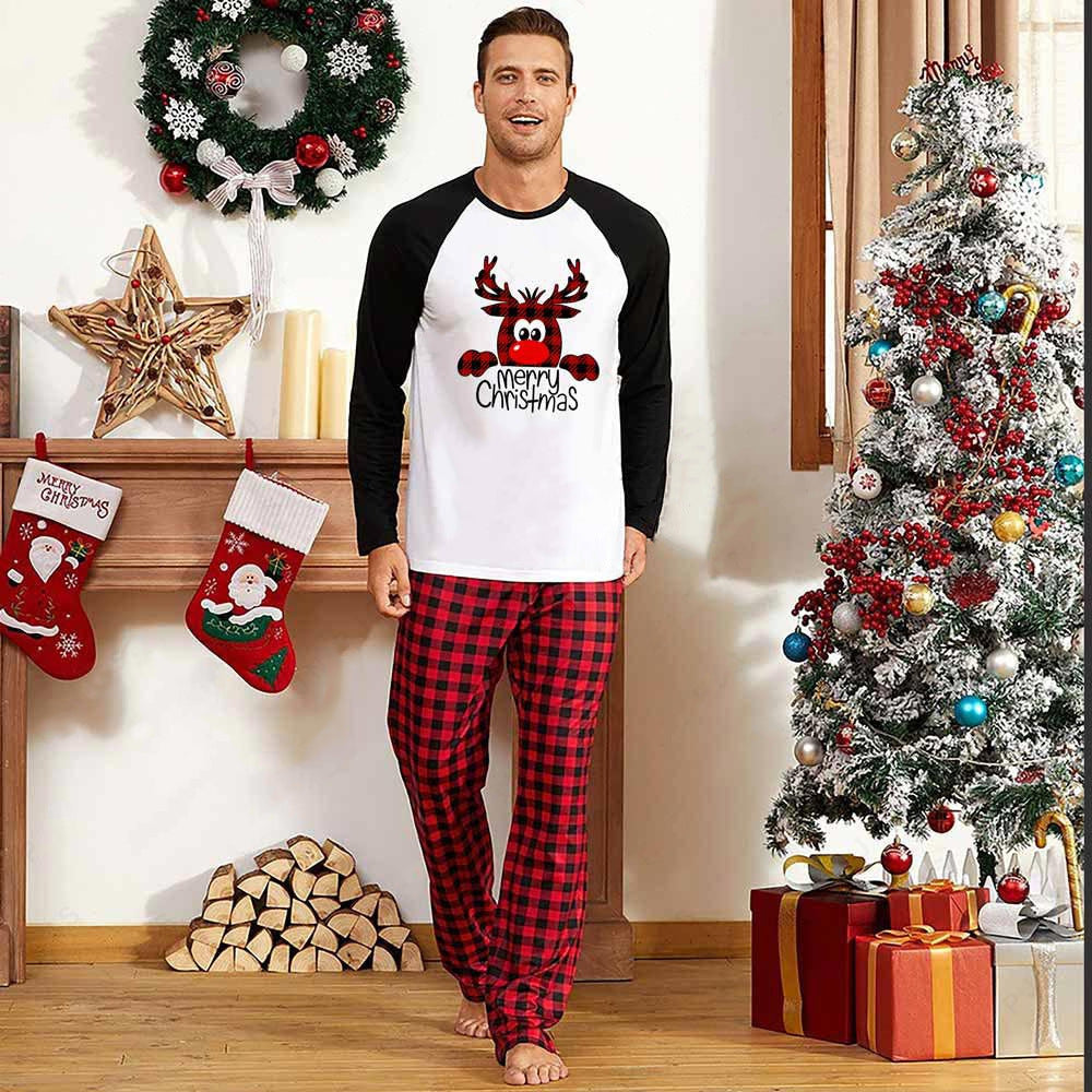 Family Christmas Pajamas Matching Sets Christmas Sleepwear Parent-Child Pjs Outfit For Christmas Holiday Xmas Party - X2-Shopping