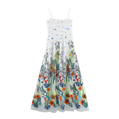 Vacation Style Elegant Big Hem Sling Dress