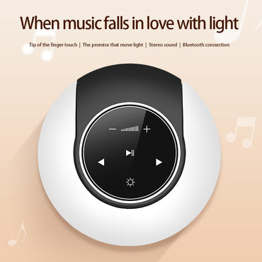 Kreative Bluetooth-Subwoofer-Stereolautsprecher LED-Schreibtischlampe Stufenloses Dimmen Klappbares Touch-Atmosphäre-Nachtlicht