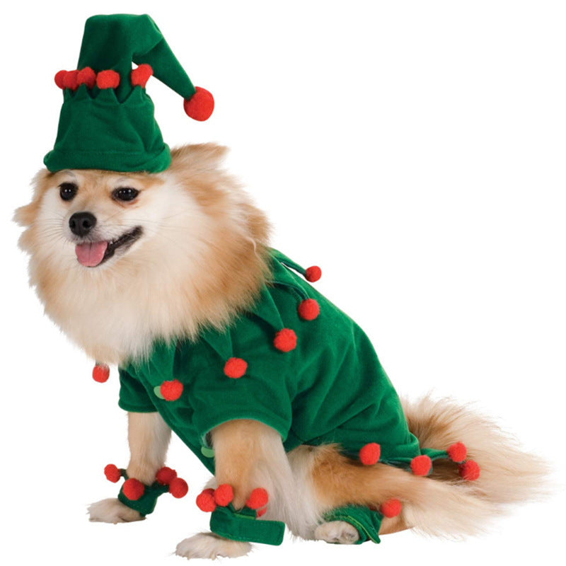 Cute Dog Cat Costume Christmas Cloak Halloween Disguise Cat - X2-Shopping