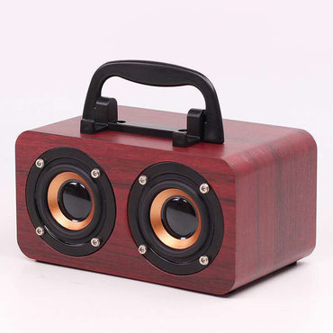 Tragbarer kabelloser Bluetooth-Lautsprecher aus Holz für den Außenbereich