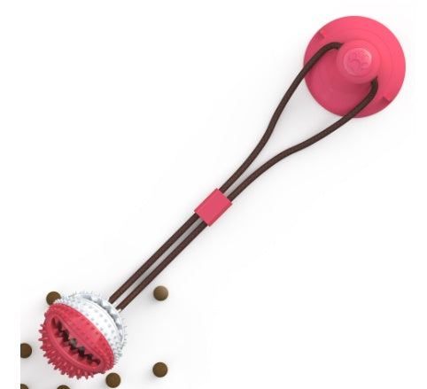 Dog Toys Silicon Suction Cup Tug Interactive Dog Ball Toy For Pet Chew Bite Tooth Cleaning Toothbrush Feeding Pet Supplies - X2-Shopping
