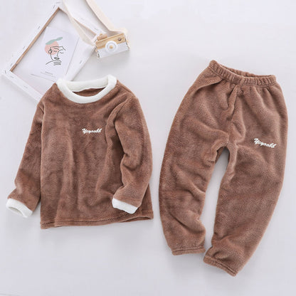 Children's Suits Autumn And Winter Velvet Men And Women - X2-Shopping