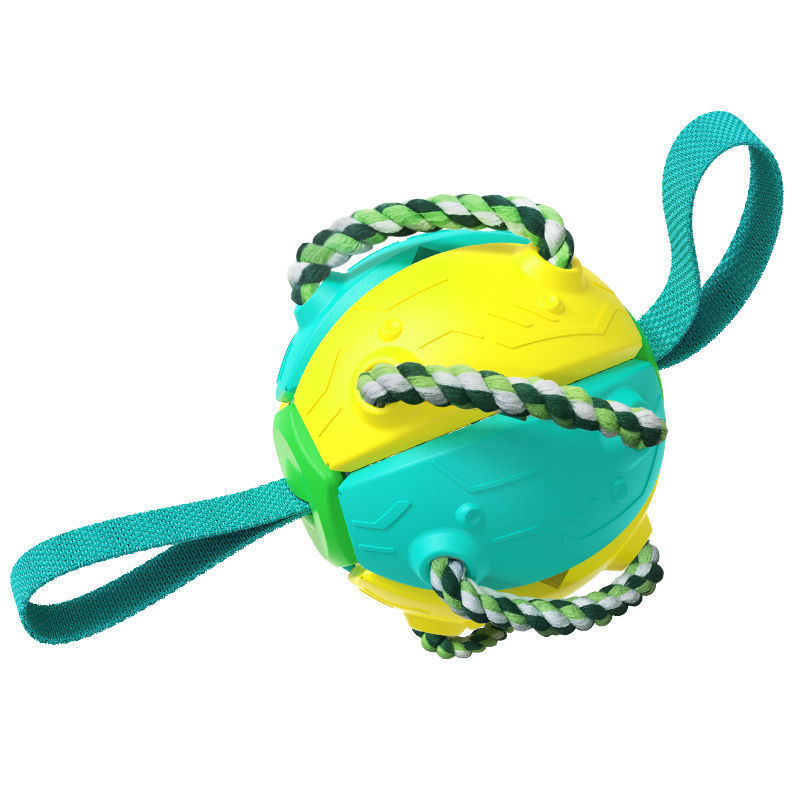 Interactive Dog Football Soccer Ball With Tabs Inflated Training Toy Outdoor Border Collie Balls Pet Products - X2-Shopping