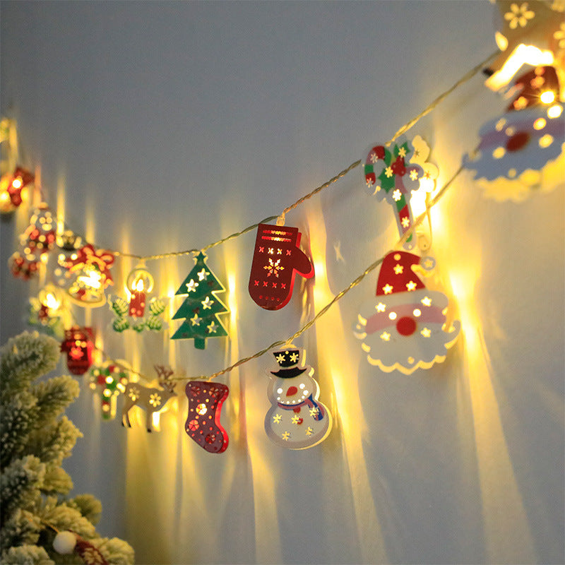 سلسلة أضواء LED لعيد الميلاد، سانتا كلوز، رجل الثلج، زينة عيد الميلاد، سلسلة أضواء، زينة عيد الميلاد، هدية رأس السنة الجديدة