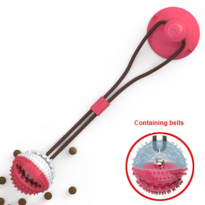 Dog Toys Silicon Suction Cup Tug Interactive Dog Ball Toy For Pet Chew Bite Tooth Cleaning Toothbrush Feeding Pet Supplies - X2-Shopping