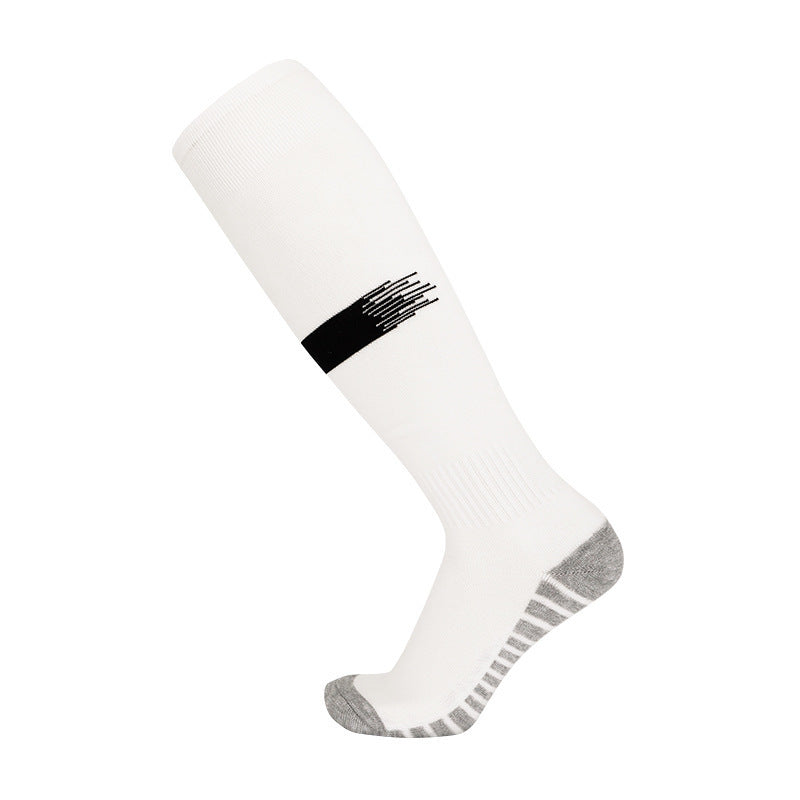 Lange, verdickte Fußballsocken für Herren, Handtuchunterseite, Trainingssport