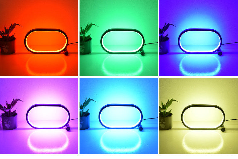 USB-Plug-In-Lampe Ovale Acryllampe Touch Control Dimmbar Moderne Einfache Kreative Nachtlampe Nachttisch-Leselampe Schreibtischtisch-LED