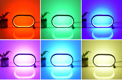 USB-Plug-In-Lampe Ovale Acryllampe Touch Control Dimmbar Moderne Einfache Kreative Nachtlampe Nachttisch-Leselampe Schreibtischtisch-LED