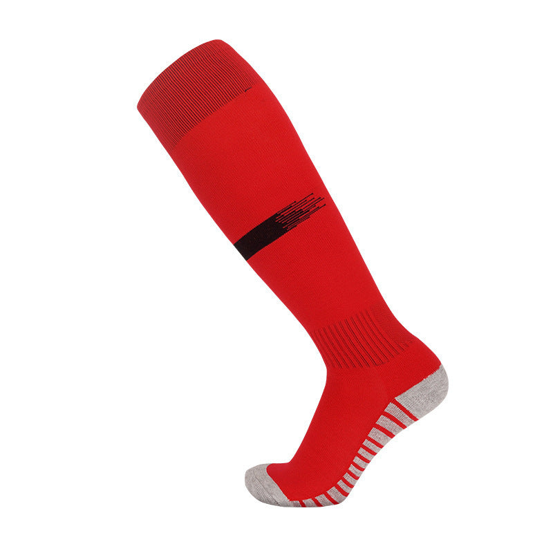 Lange, verdickte Fußballsocken für Herren, Handtuchunterseite, Trainingssport