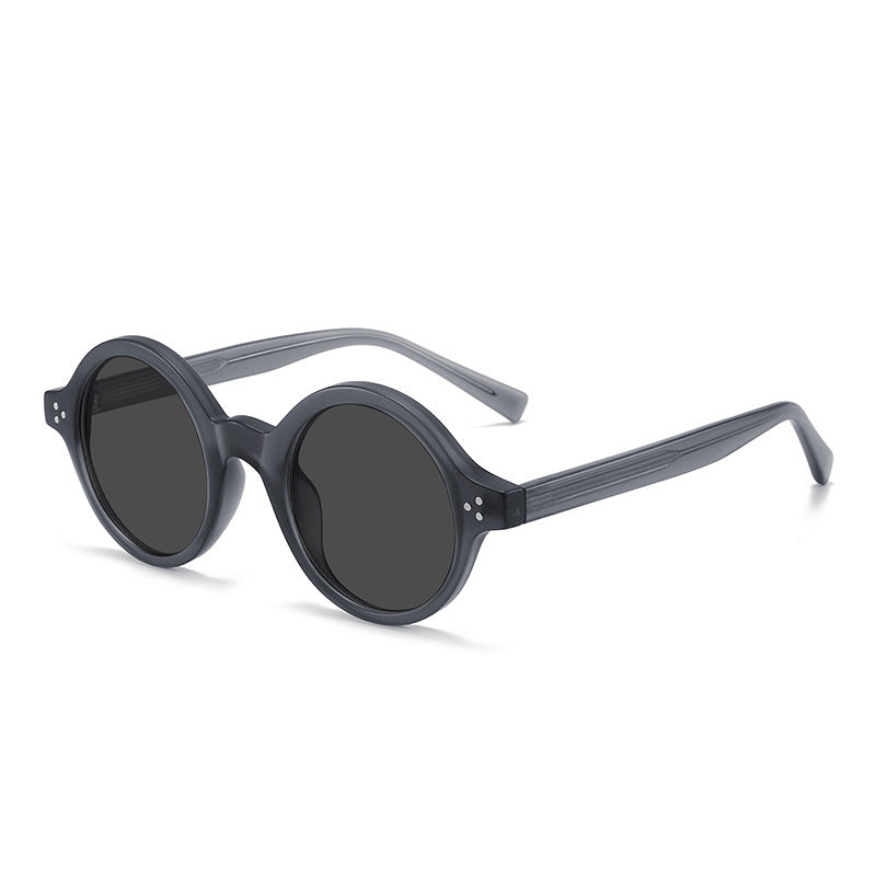 European And American Vintage Round Frame Polarized Sunglasses - X2-Shopping