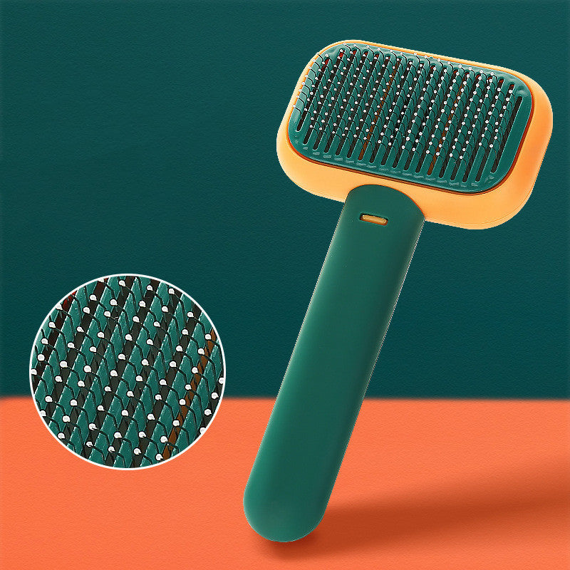 New Pet Cat Dog Hair Brush Hair Massage Comb Open-Knot Brush Grooming Cleaning Tool Stainless Steel Comb - X2-Shopping
