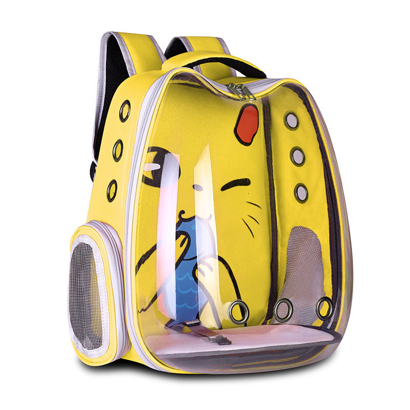 Pet Supplies Pet Backpack Convenient Pet Space Bag Breathable Shoulder Cat Bag Dog Bag - X2-Shopping