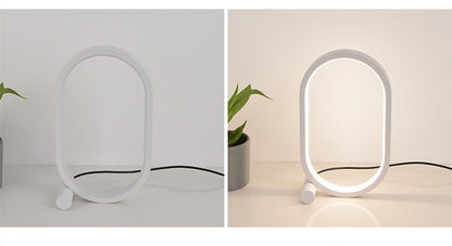 USB-Plug-In-Lampe Ovale Acryllampe Touch Control Dimmbar Moderne Einfache Kreative Nachtlampe Nachttisch-Leselampe Schreibtischtisch-LED