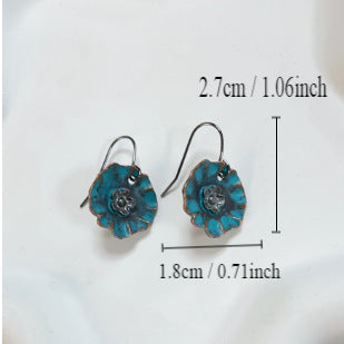 Künstlerische Retro Blume Lange Ohrringe frauen Mode