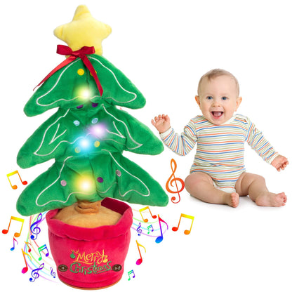 ألعاب عيد الميلاد الراقصة، شجرة مضحكة، تكرار الألعاب الإلكترونية المحشوة، يمكنها الغناء، تسجيل الضوء، التعليم المبكر، هدية مضحكة لعيد الميلاد