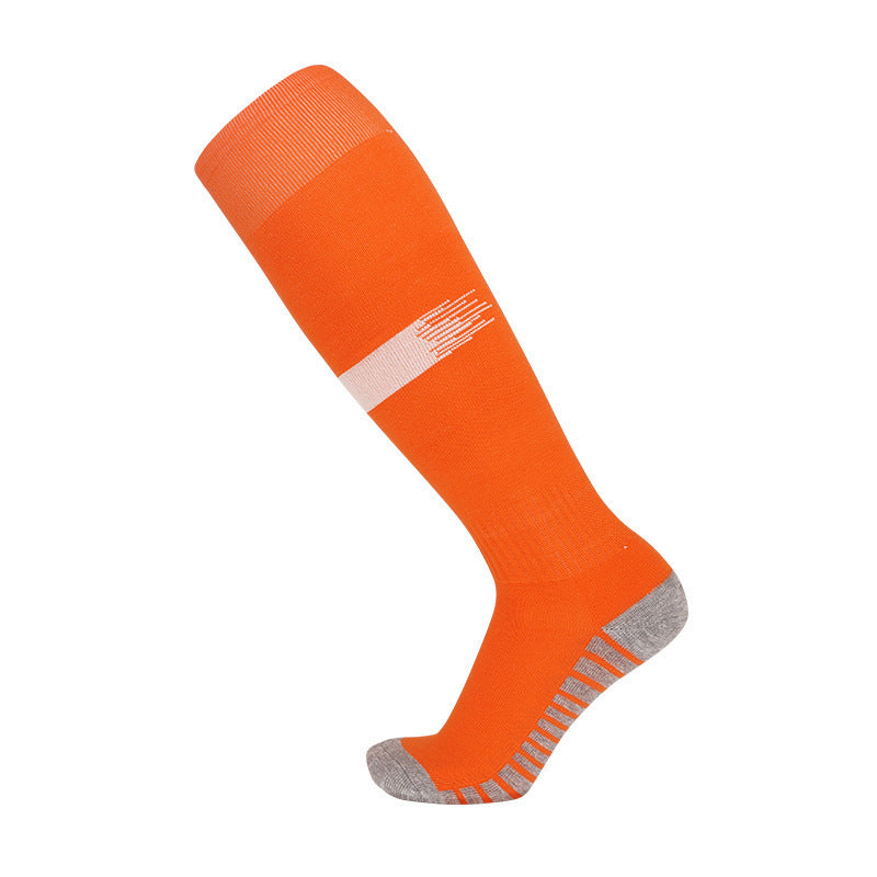 Lange, verdickte Fußballsocken für Herren, Handtuchunterseite, Trainingssport