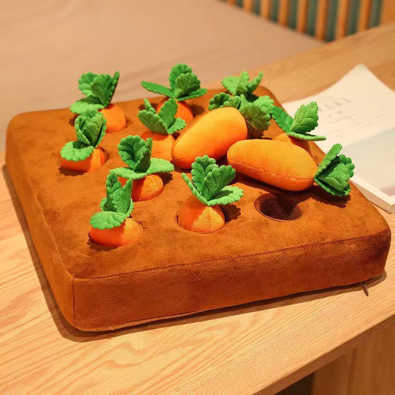 Pet Dog Toys Carrot Plush Toy Vegetable Chew Toy For Dogs Snuffle Mat For Dogs Cats Durable Chew Puppy Toy Dogs Accessories - X2-Shopping