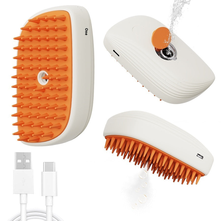 USB Rechargeable Pets Steam Brush Spray Massage Comb Pet Grooming Tools Cat Steam Comb Pet Products - X2-Shopping