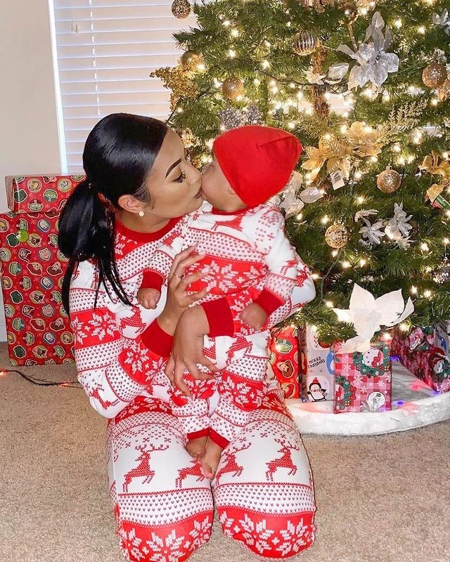 Christmas Printed Parent-child Wear Homewear Family Set Pajamas - X2-Shopping
