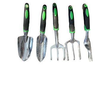 Gartenbedarf 9-teiliges Set aus Aluminiumlegierung, Schaufel mit zweifarbigem Silikongriff, Gartengeräte