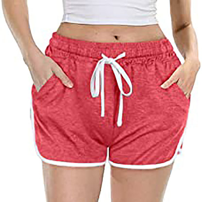 Women's Casual Solid Color Tether Shorts - X2-Shopping