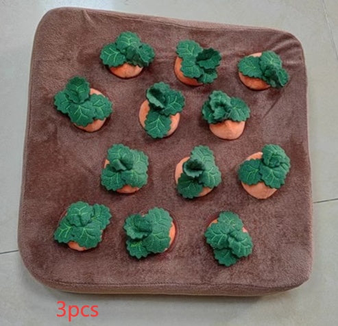 Pet Dog Toys Carrot Plush Toy Vegetable Chew Toy For Dogs Snuffle Mat For Dogs Cats Durable Chew Puppy Toy Dogs Accessories - X2-Shopping